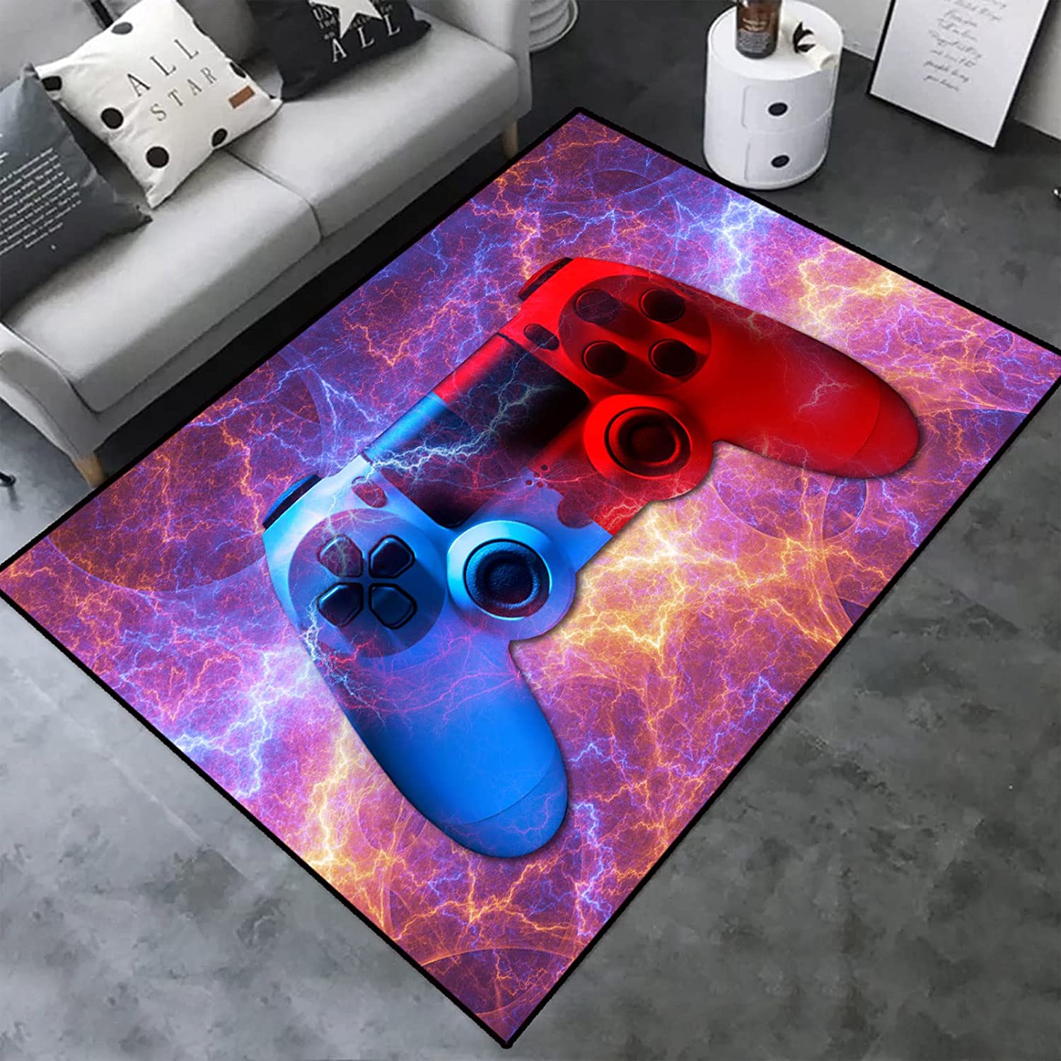 Large Video Gaming Carpets, Gamepad Controller Home Decor 3D Printed