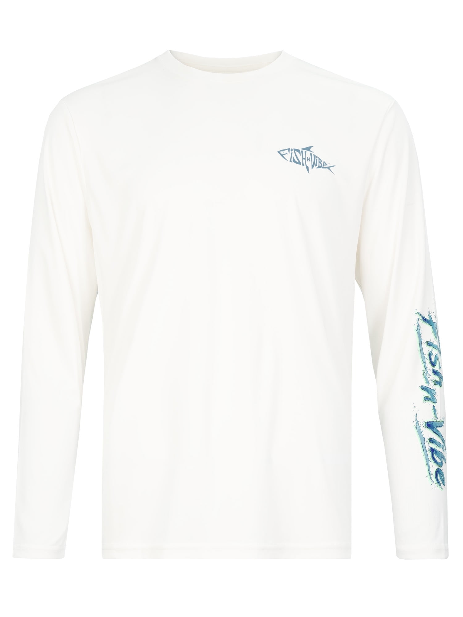 Fish N Vibe Men's Sublimated Long Sleeve Performance Tee, Bright White/Fnv Hotspot, 3XL