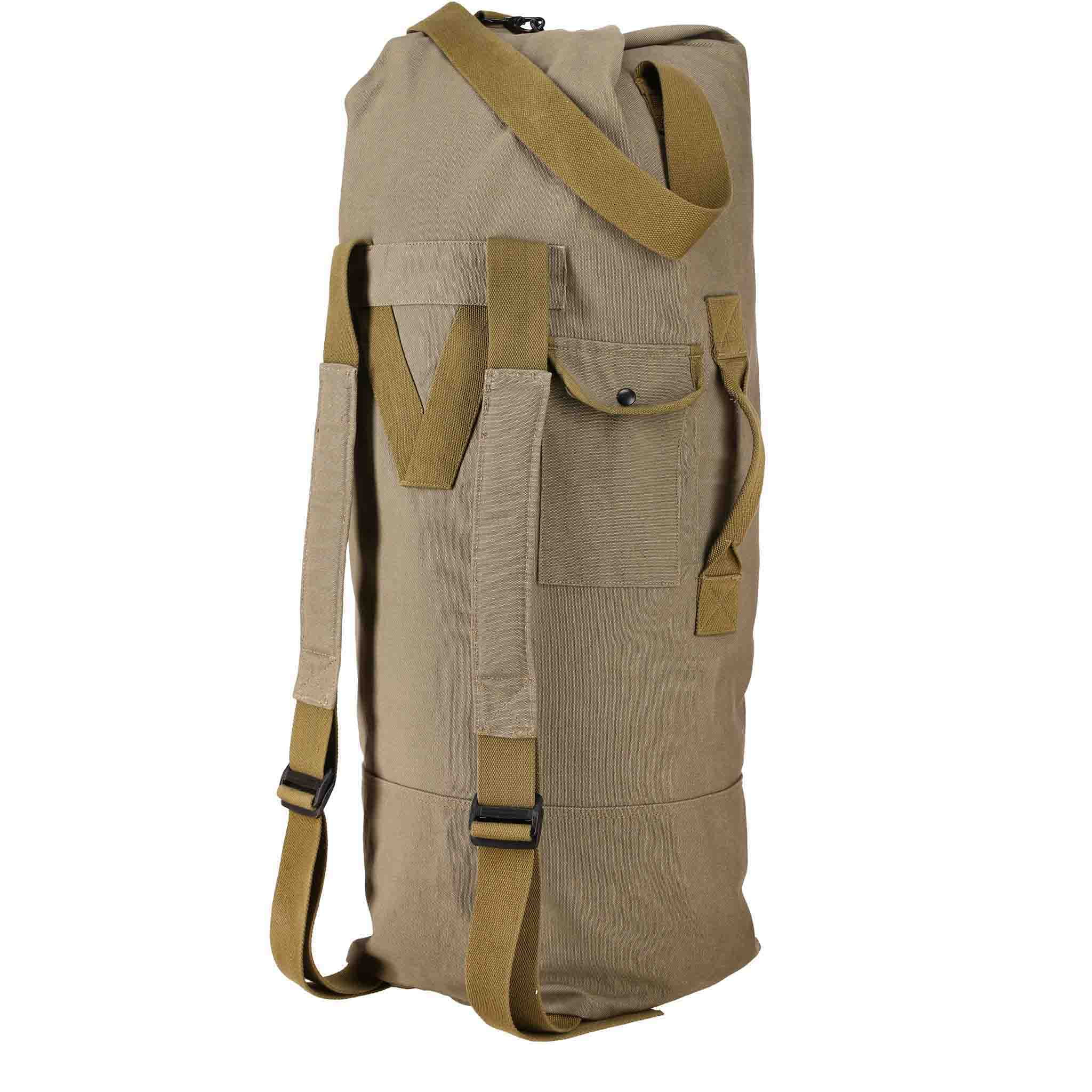 WHITEDUCK G.I Top Load Military Rucksack Style Double Strap Duffle Bag