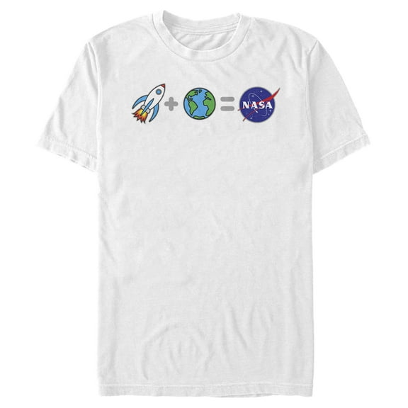 Men's NASA Emoticon Space Equation Graphic Tee White Large