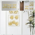 thumbnail image 4 of Pretyzoom Golden Metal Palm Leaf Wall Art Rustic Iron Tropical Wall Decor for Living Room, 4 of 8