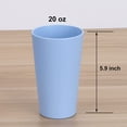 thumbnail image 2 of Wheat Straw Unbreakable Cup | 20 oz Reusable Water Drinking Glasses Sets of 5 | Lightweight Tumbler for Kitchen Outdoor | Dishwasher Safe, BPA Free and Eco friendly (20 oz, 5 Color_A), 2 of 4