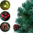 thumbnail image 4 of Pre-lit Faux Holiday Planter Filler, Battery-Operated Outdoor Christmas Planter with LED Lights, 8 Modes, Realistic Greenery, Holiday Porch Decoration (1, B), 4 of 7