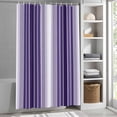 thumbnail image 6 of Shower Curtains for Bathroom-72"x72",Farmhouse Purple Gradient Line Waterproof Bath Curtain Grommet Shower Curtain Set with Hooks, 6 of 9