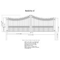 thumbnail image 3 of ALEKO DG18MOSD Style Manhattan Fer Ornemental Forgé Double Entrée Porte 18' Haute Qualité, 3 of 11