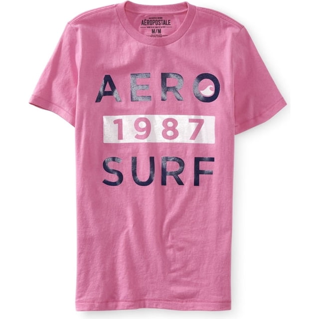 Camiseta gráfica Aeropostale 1987 Surf Graphic rosa XS