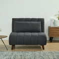 thumbnail image 2 of A&D Home Springfield Polyester Convertible Futon Chair, Dark Gray, 2 of 21