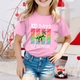 thumbnail image 2 of T-shirts Filles Garçon Fille Imprimé Dinoasur Col Rond Manches Courtes Décontractées Hauts Filles Rose 12-13 Ans, 2 of 4