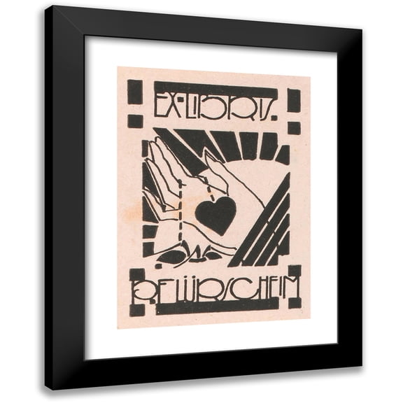 Reijer Stolk 11x14 Black Modern Framed Museum Art Print Titled - Ex Libris Van P. Flurscheim (1906)