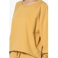 thumbnail image 5 of TheMogan Women's S~3X Cotton Terry Long Sleeve Oversized Top & Drawstring Shorts SET, 5 of 7