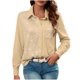 thumbnail image 3 of RKSTN Women's Sequin T Shirts Oversized Lapel Glitter Sparkly Prom Party Pullover Top Button Down Long Sleeve Shirt Women Casual Plus Size Turndown Collar Sequined Comfy Tee Party Club Night Blouse, 3 of 9