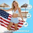 thumbnail image 3 of Tirrinia Beach Lounge Chair Cover, Portable Chaise Beach Towel, Sunbathing for Beach Pool Patio Garden Courtyard Outdoor Trips, 31 x 73 inch, Flag Design, 3 of 8
