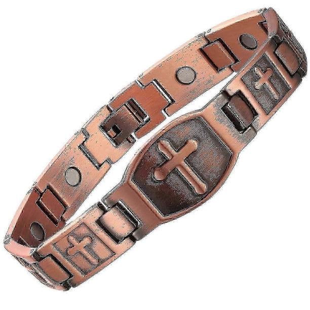 Copper Bracelet For Men 99.9% Pure Copper Magnetic Bracelet Adjustable Jewelry Gifts With Sizing Tool