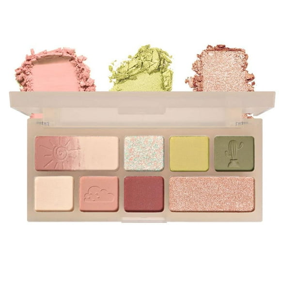 Cactus Color Pink Green Eyeshadow Palette,8 Colors Matte Shimmer High Pigmented, Blendable Long Lasting Neutral Eye Palette (Cactus Color)