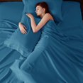 thumbnail image 4 of Juego de sábanas Bedsure GentleSoft Deep Pocket Queen, azul turquesa, 4 of 8