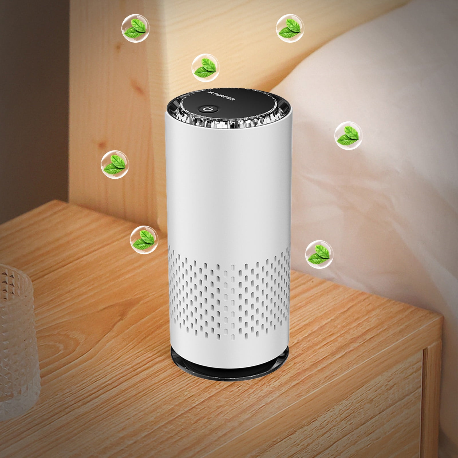 Purifiers For Home Pet Odor Eliminator With Activated Carbon Filter Portable 6.1 in x 3.34 in x 2.79 in White Plastic Unit