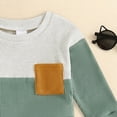 thumbnail image 4 of Xudanell Baby Outfits Boy Fall 6 12 18 24 Months Boy Clothes Contrast Color Trendy Sweatshirt Trousers Suit, 4 of 7