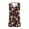 thumbnail image 4 of FUIALDOLG Snowflake Co ffee Cane Candy Tank Tops for Women Xmas Theme T-shirts Plus Size V Neck Sleeveless Tshirt for Merry Christmas Party Loose Fit Blouse Breathable Soft Active Tennis Tops,S, 4 of 7