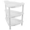 thumbnail image 2 of GOOHOCHY Small Shelf Corner Shelf Organizer Plastic White 1 Piece 10.04X8.27X13.0 In, 2 of 9