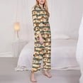thumbnail image 3 of Lsque Funny Chicken Pattern Long Sleeve Pajama Set for Women - Soft 2-Piece Sleepwear and Loungewear Set with Pockets, Comfy Nightwear-X-Large, 3 of 7