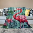 thumbnail image 6 of Jiayy Flamingo Throw Blanket, Adorable Super-Soft Extra-Large Flamingo Blanket for Girls, Teens, Women, and Kids, Cute Flamingo BlanketWarm and Cozy Throw for Travelling, Bed or Couch, 6 of 7