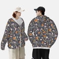 thumbnail image 4 of Kdxio Wildflowers Print Women Men Sun Protection UPF 50+ Jackets Zip Up Long Sleeve Hoodie Hiking Lightweight with Pockets, 4 of 7