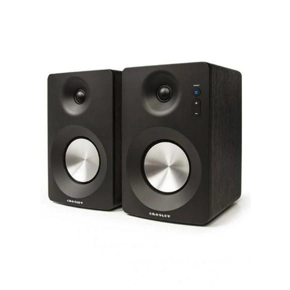 Crosley S100A-BK Altavoces estéreo con Bluetooth, Color Negro (par)