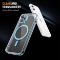 thumbnail image 2 of Magnetic for iPhone 12 Case, [Fit for MagSafe] [Never Yellowing] [Military Grade Rugged Durable Protection] Back Slim Clear Wireless Charging Shockproof Premium Phone Case,Blue, 2 of 7