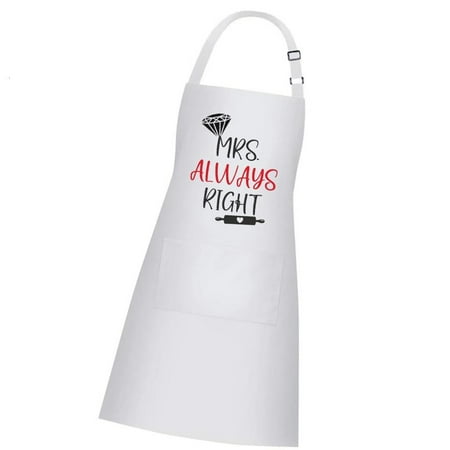 Weflink Matching Couple Apron Set MR MS Design Kitchen Cooking Adjustable Ties Polyester