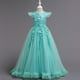 thumbnail image 3 of Odeerbi Niñas Verano Tul Encaje Bordado Princesa Vestido Flor Niña Vestido Lazo Ruffle Manga Fiesta Boda Noche Vestido Vestidos Formal, 3 of 4