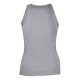 thumbnail image 5 of Blouses Women's Summer Fashion Casual Solid Color Round Neck Sleeveless Top Tight Tank Top Womens Tops Kagetolytai Gray M, 5 of 5