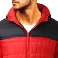 thumbnail image 5 of Gibobby Abrigo de invierno para hombre otoño e invierno casual empalme cremallera superior al libre abrigo abajo chaquetas(Negro,XG), 5 of 5