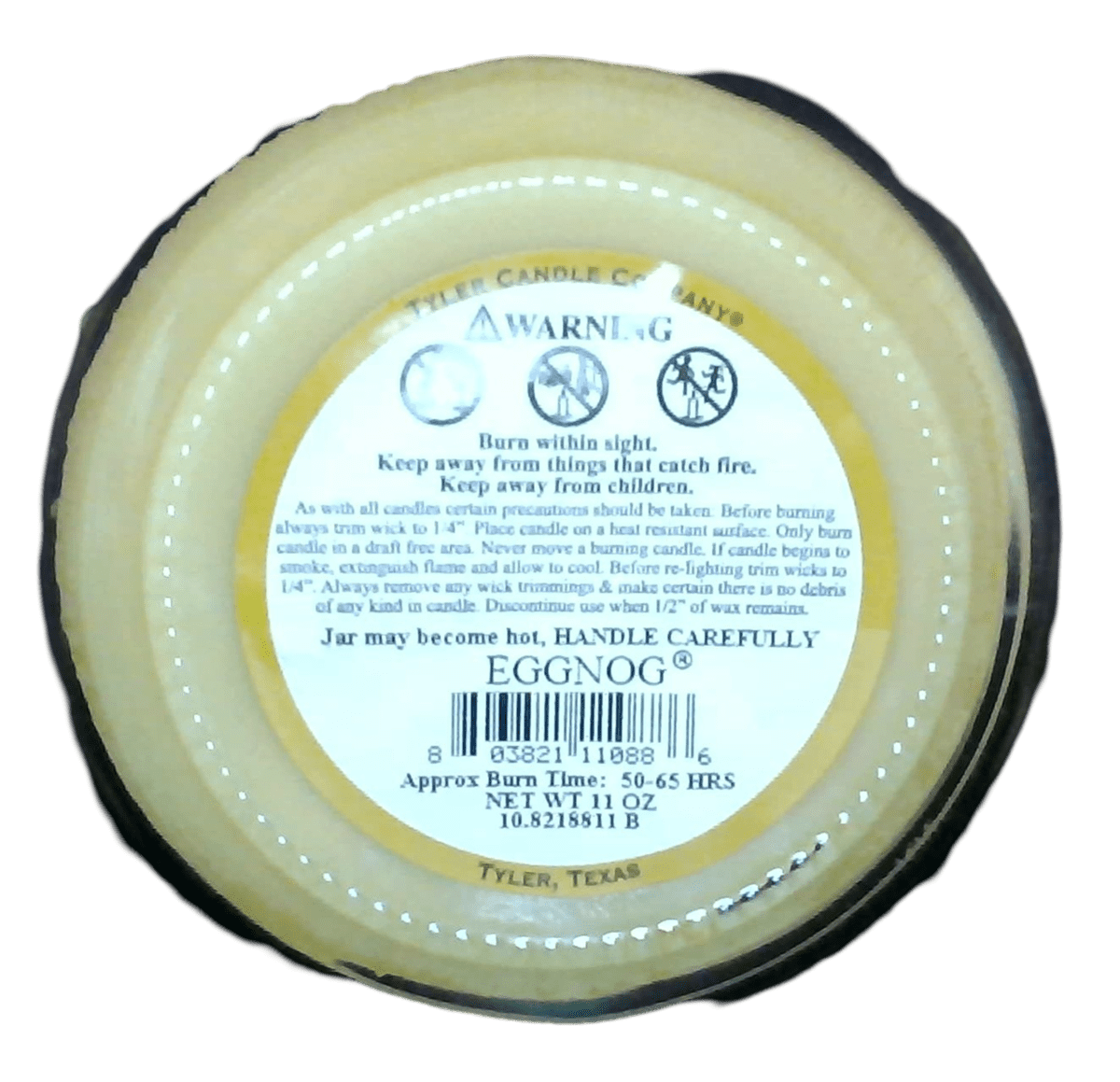 Tyler Candle Company - Eggnog - 11oz jar candle - with Tyler matches