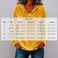 thumbnail image 3 of Staron Women's Hoodie Soft Hooded Long Sleeve V Neck Solid Casual Comfy Loose Pullover Sweatshirt Yellow M, 3 of 5