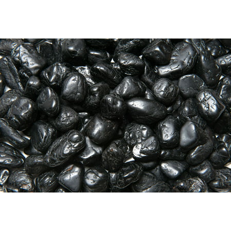 Fantasia Crystal Vault: 1/2 lb High Grade Black Tourmaline Tumbled Stones - Large - 1.25