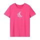 thumbnail image 1 of Camiseta para mujer Moda de verano Ropa deportiva para mujer Tops de verano para caminar vacaciones Rosa Rosa, 1 of 7