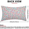 thumbnail image 3 of Spring Daisy Floral Lumbar Pillow Covers 12X20 Inch Pale Pink Blue Vintage Flowers Rectangle Pillow Cases Set of 2 Block Print Throw Pillows Farmhouse Decor For Sofa Couch Porch Cushion Outdoor, 3 of 6