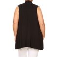 thumbnail image 4 of Women's Plus Size Open Front Sleeveless Vest Loose Fit Casual Solid Office Wear, 4 of 6