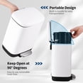 thumbnail image 6 of Stainless Steel Trash Can, 3.2 Gallon Lid, Soft Closing Pedal, Fingerprint Resistant, Durable, Suitable for Kitchen Bathroom Trash Can, 6 of 10