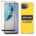 thumbnail image 1 of Slim-Fit Protective Phone Case compatible with Motorola Moto One 5G UW, with Tempered Glass Screen Protector, by OneToughShield ® - Laughter, 1 of 3