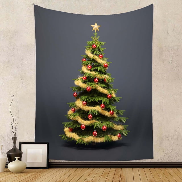 LSLJS Tapestries, Christmas Tree Tapestry Green Tree Decorative Wall Hanging Home Decor Decoration, Christmas Decorations