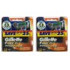Gillette Fusion ProGlide Power Refill Cartridge Blades, 16 Count (2 Packs of 8) + Schick Slim Twin ST for Dry Skin
