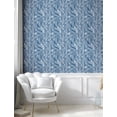 thumbnail image 5 of Ambesonne Navy Blue Peel & Stick Wallpaper for Home, Abstract Exotic Nature, 13"x100", Blue White, 5 of 6