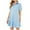 Light Blue, variant on ZZwxWA Women's Button Down Shirt Dress Summer Casual Short Sleeve Cotton Linen Ruffle Shift Mini Dresses Solid Color Womens Sundress