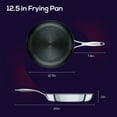 thumbnail image 6 of Circulon SteelShield C-Series 12.5 inch Tri-Ply Clad Nonstick Frying Pan, Silver, 6 of 11