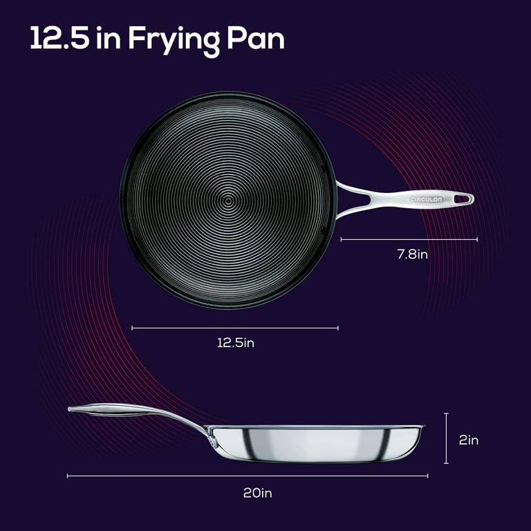Circulon Clad Stainless Steel Stir Fry Pan with Hybrid SteelShield