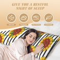 thumbnail image 3 of KLL Cute Sunflowers Pattern Long Body Pillow Cover,20x60 Body Pillow Cases,Soft Brushed Microfiber Invisible Zipper Design-Pillow core not included, 3 of 7