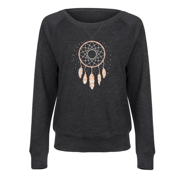 Instant Message - Southwestern Inspired Dreamcatcher - Ladies Lightweight French Terry Long Sleeve Shirt