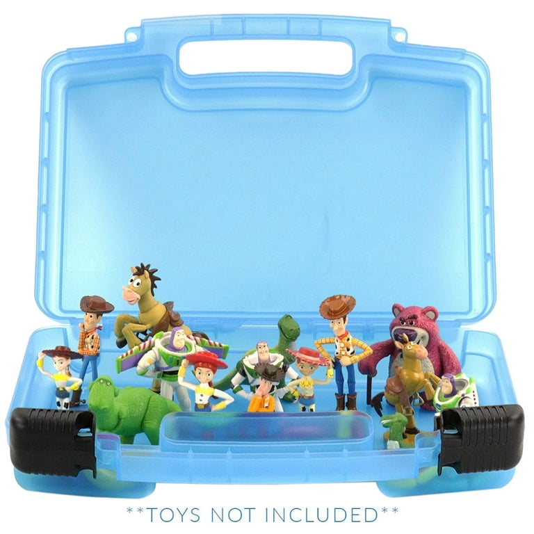 Toy Story Case, Toy Storage Carrying Box. Figures Playset Organizer.  Accessories For Kids by LMB 