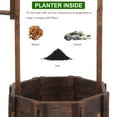 thumbnail image 6 of Outdoor Reinforced And Anticorrosive Wooden Wishing Well Flowerpot, 6 of 8
